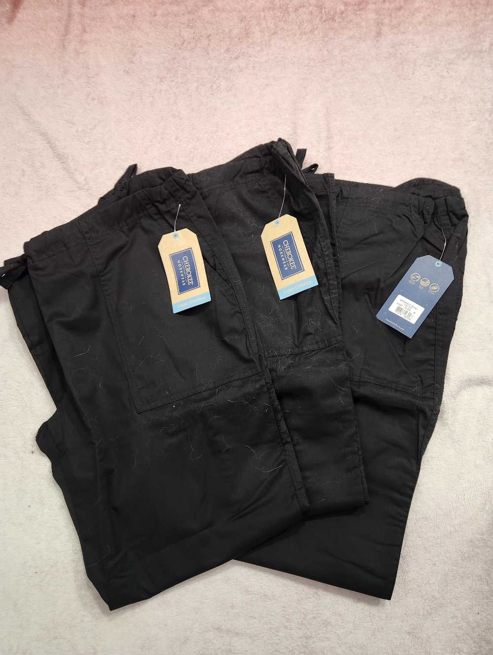 Set of 3 Black Cherokee Scrub Pants | New with Tags | Medium Petite